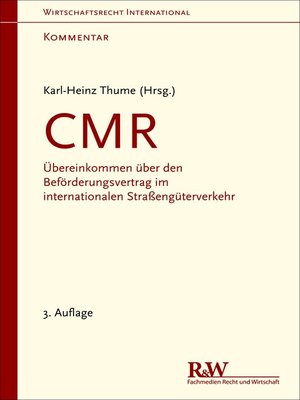 cover image of CMR--Kommentar